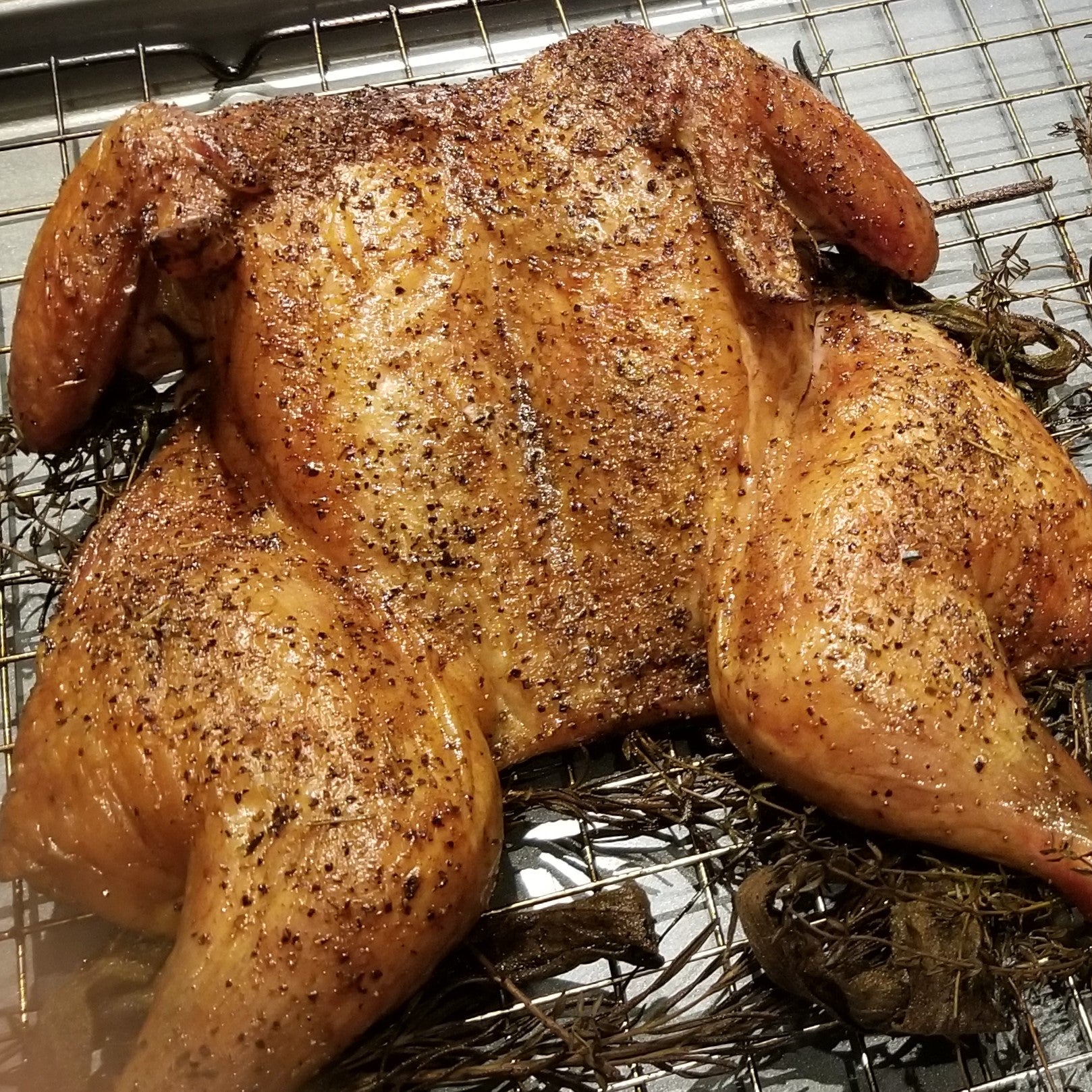 Herb Smoked Spatchcocked Chicken with Recipe