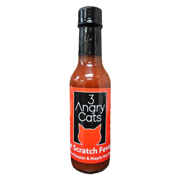 3 Angry Cats Cat Scratch Fever Carolina Reaper & Maple Hot Sauce