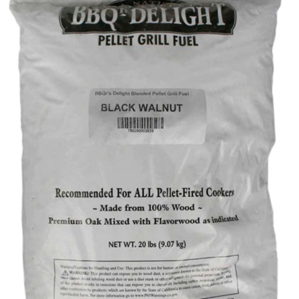 BBQr's Delight Black Walnut Pellets - 20lbs