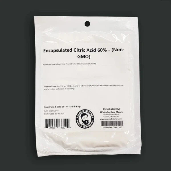 DIY Sausage - Bearded Butchers Encapsulated Citric Acid 60% - (Non-GMO) 3oz pack
