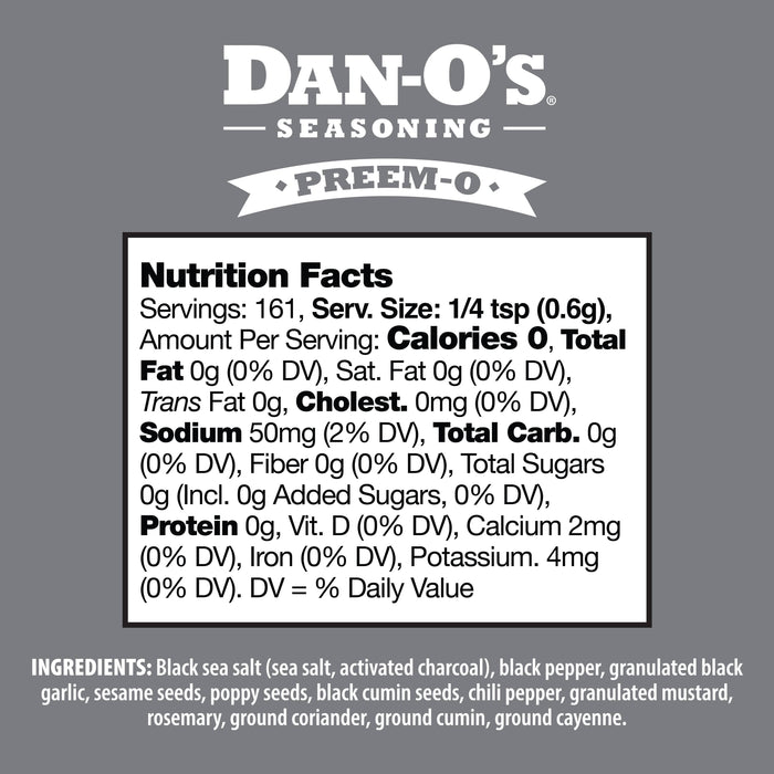 Dan-O’s Preem-O Seasoning - Small Bottle