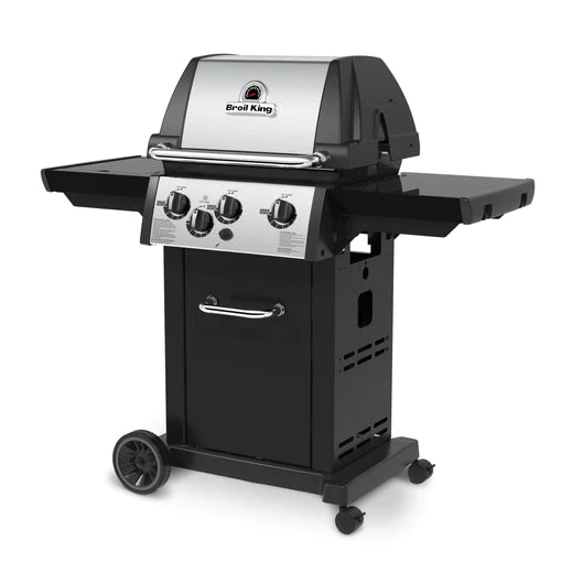 Broil King MONARCH 340 3-Burner BBQ with Side Burner & Heavy-Duty Cast Iron Cooking Grids