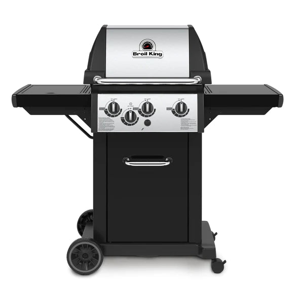 Broil King MONARCH 340 3-Burner BBQ with Side Burner & Heavy-Duty Cast Iron Cooking Grids