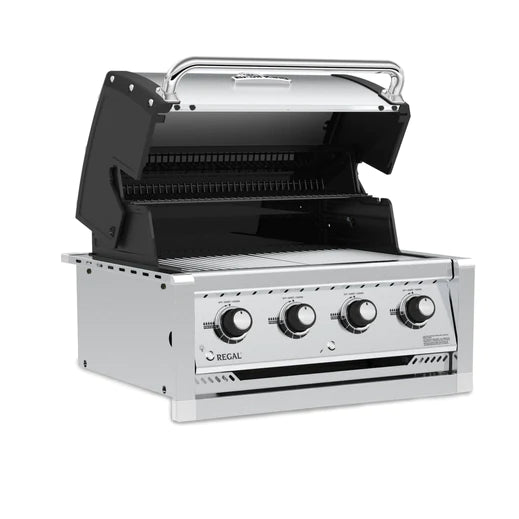 Broil King REGAL S420 4-Burner Built-In Grill with 9mm Stainless Steel Cooking Grids