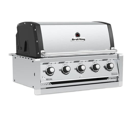 Broil King REGAL S520 5-Burner Built-In Grill w/ 9mm Stainless Steel Cooking Grids