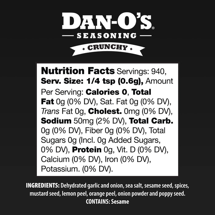 Dan-O's Crunchy Seasoning - Large Bottle