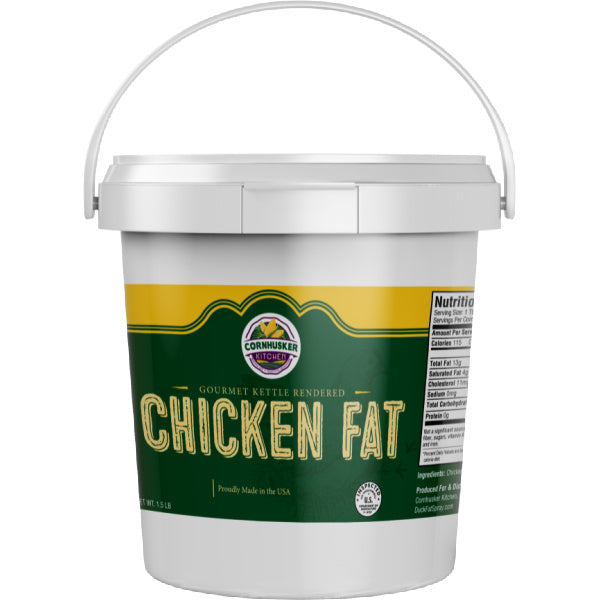 Cornhusker Kitchen Gourmet Kettle Rendered Chicken Fat Tub (1.5lb)
