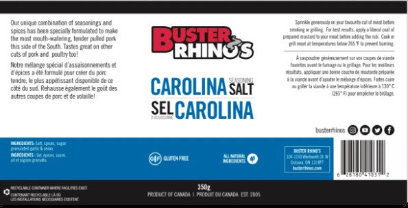 Buster Rhino's Carolina Seasoning Salt